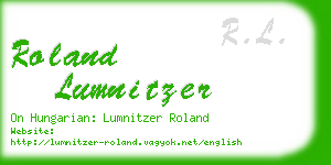 roland lumnitzer business card
